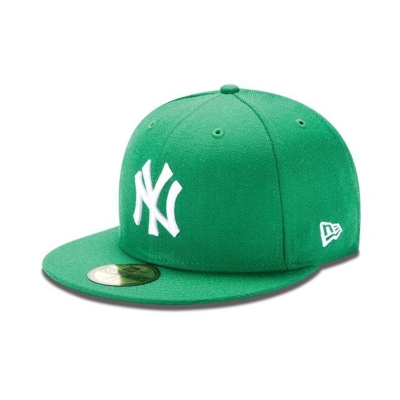 Green New York Yankees Hat - New Era MLB MLB Basic 59FIFTY Fitted Caps USA5094781